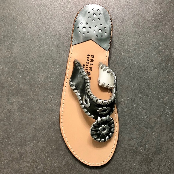 NEW Palm Beach Sandals Silver/ Gunmetal - Picture 5 of 6